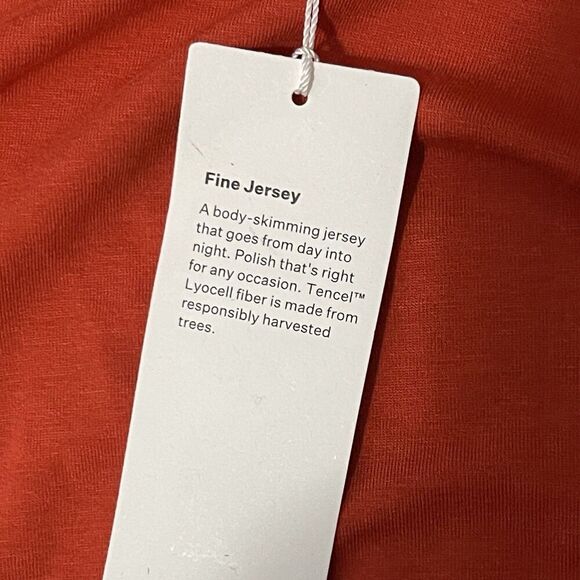 EILEEN FISHER Crew Neck Long Shell Top Size Small Burnt Orange NEW Sleeveless - Picture 4 of 8